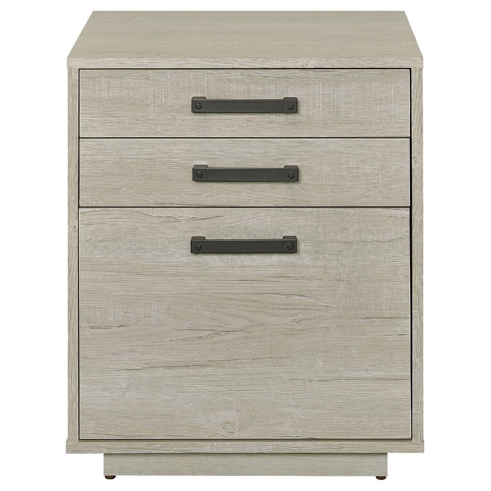 Coaster Loomis 3-drawer Home Office File Cabinet Whitewashed Grey