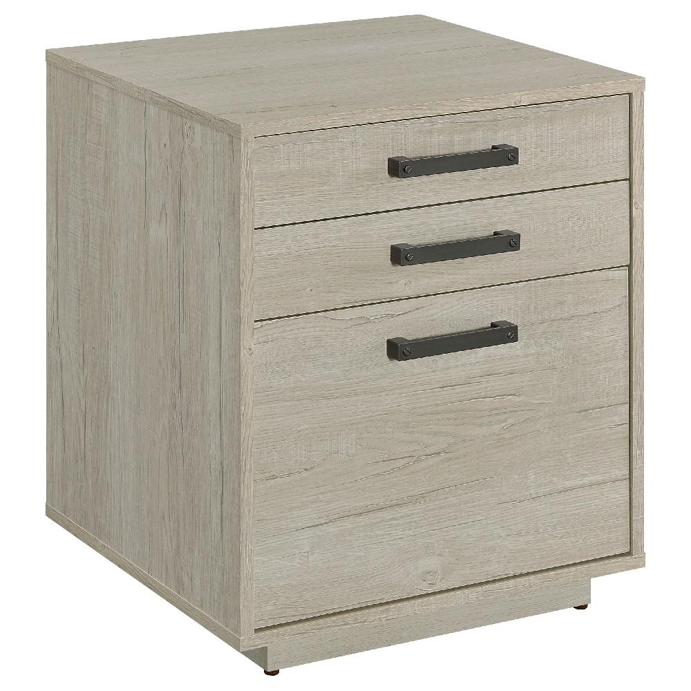 coaster Loomis 3-drawer Home Office File Cabinet Whitewashed Grey
