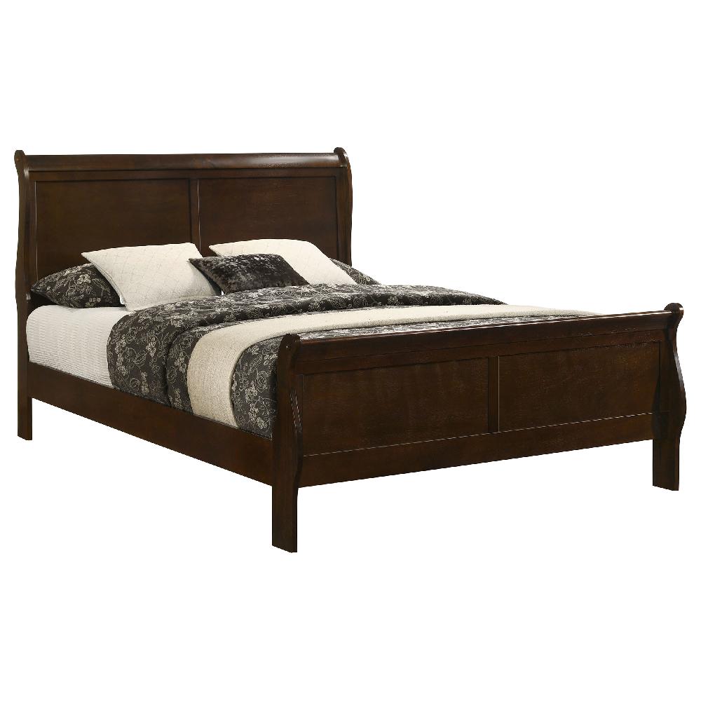 Coaster Louis Philippe Wood Queen Sleigh Bed Cappuccino