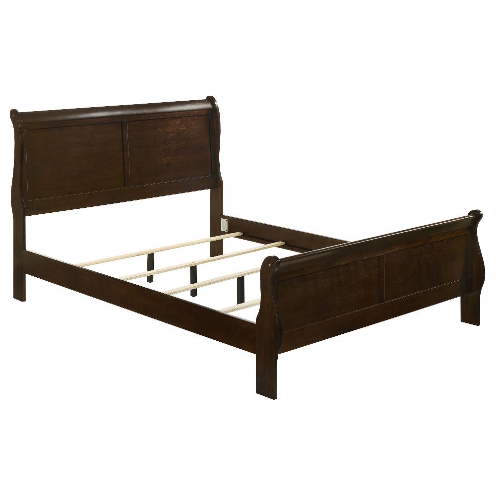 coaster Louis Philippe Wood Queen Sleigh Bed Cappuccino