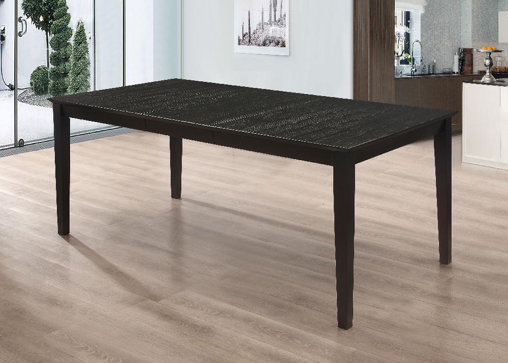 Coaster Louise Rectangular 78-inch Extension Leaf Dining Table Black