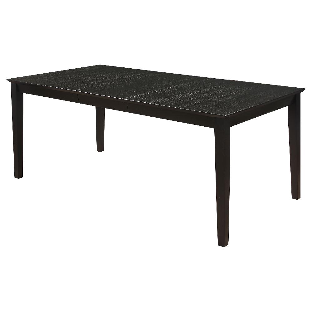 coaster Louise Rectangular 78-inch Extension Leaf Dining Table Black