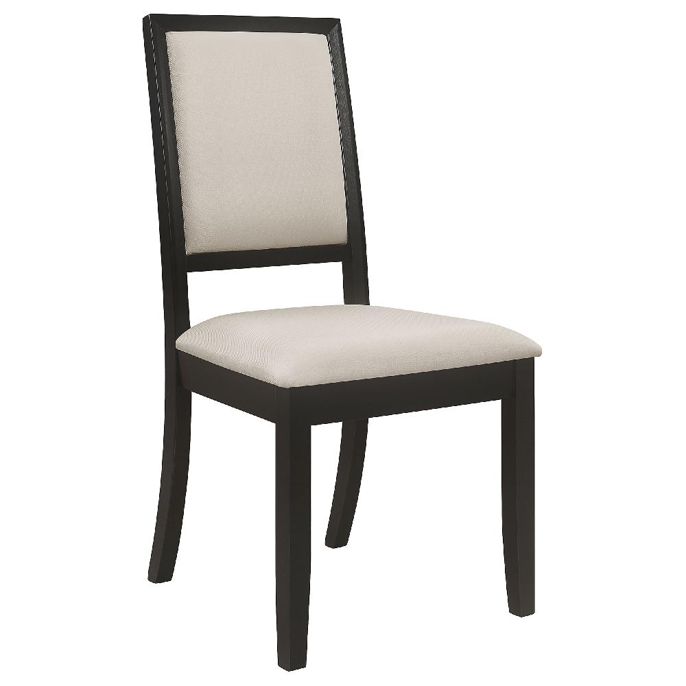 Coaster Louise Upholstered Wood Dining Side Chair Black (Set Of 2)