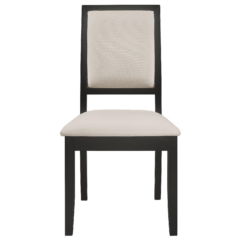 Coaster Louise Upholstered Wood Dining Side Chair Black (Set Of 2)
