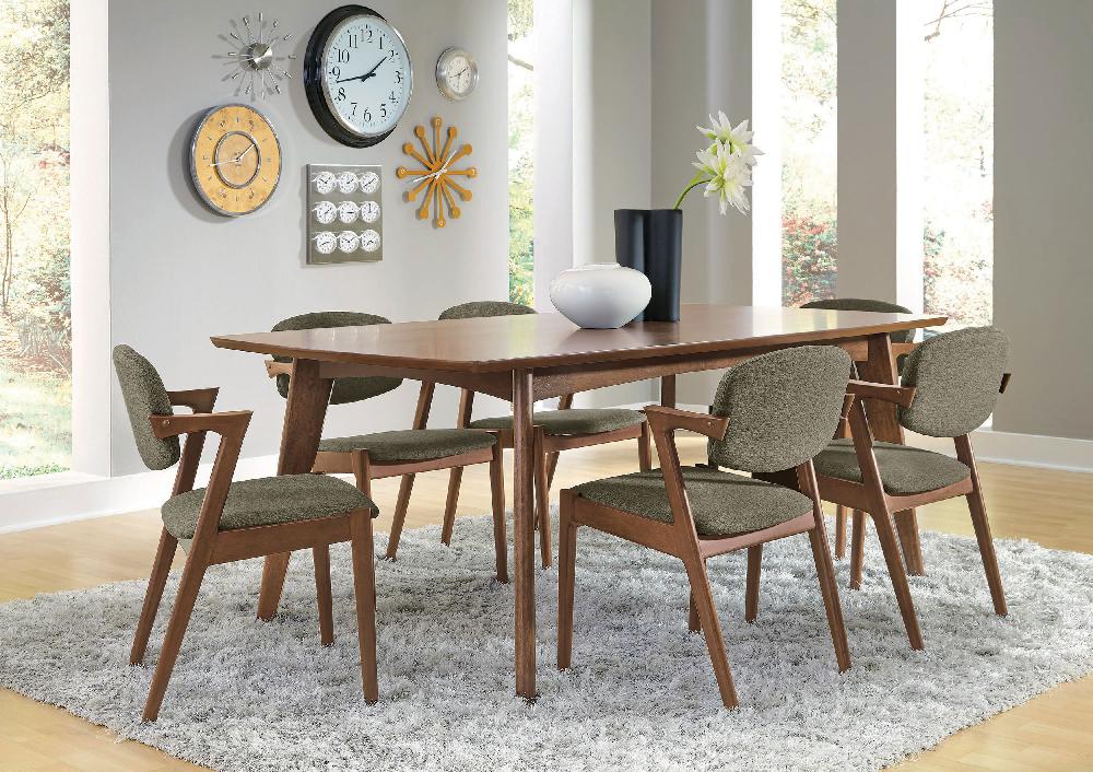 coaster Malone 7-piece Rectangular Dining Table Set Dark Walnut