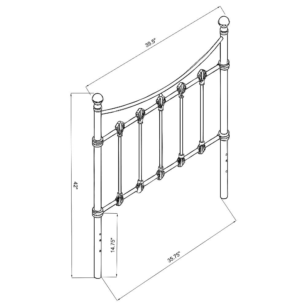 Coaster Marie Metal Twin Open Frame Headboard White