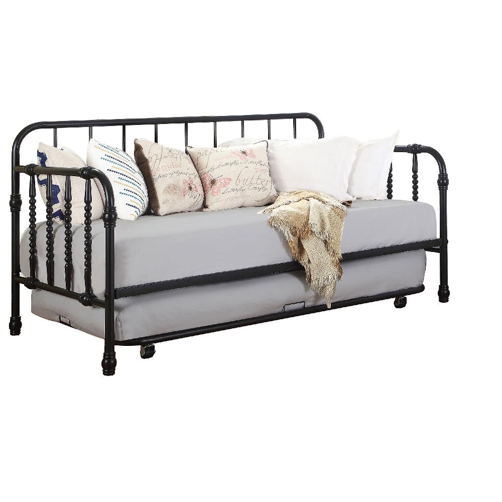 coaster Marina Metal Twin Daybed with Trundle Black