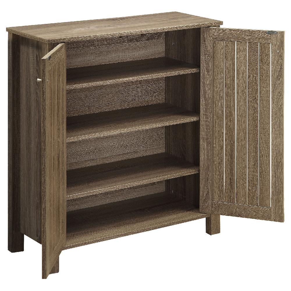 Coaster Marisa 4-shelf Engineered Wood Shoe Cabinet Dark Taupe