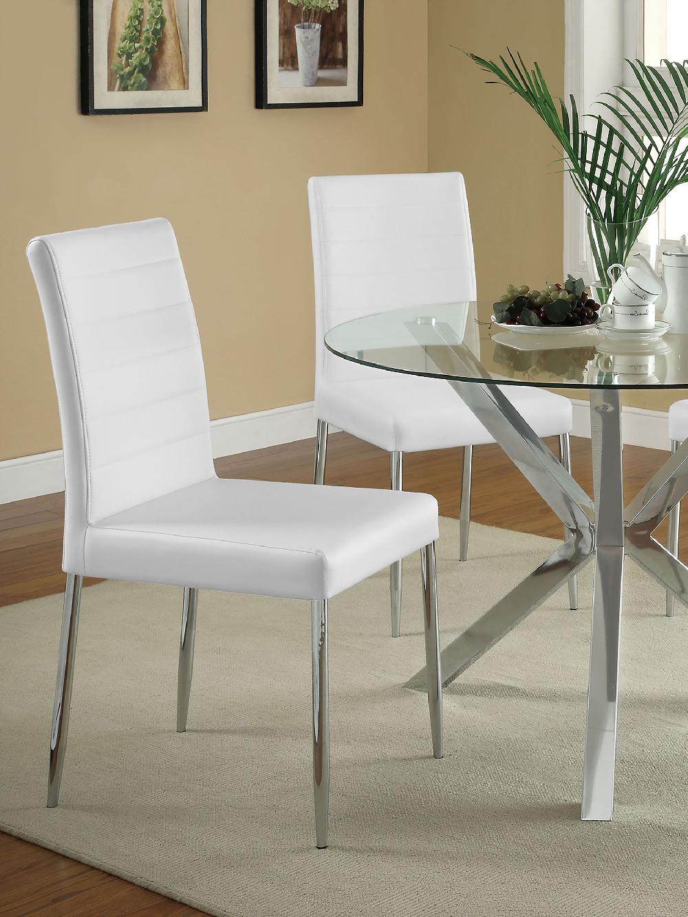 Coaster Maston Upholstered Dining Side Chair White (Set Of 4)