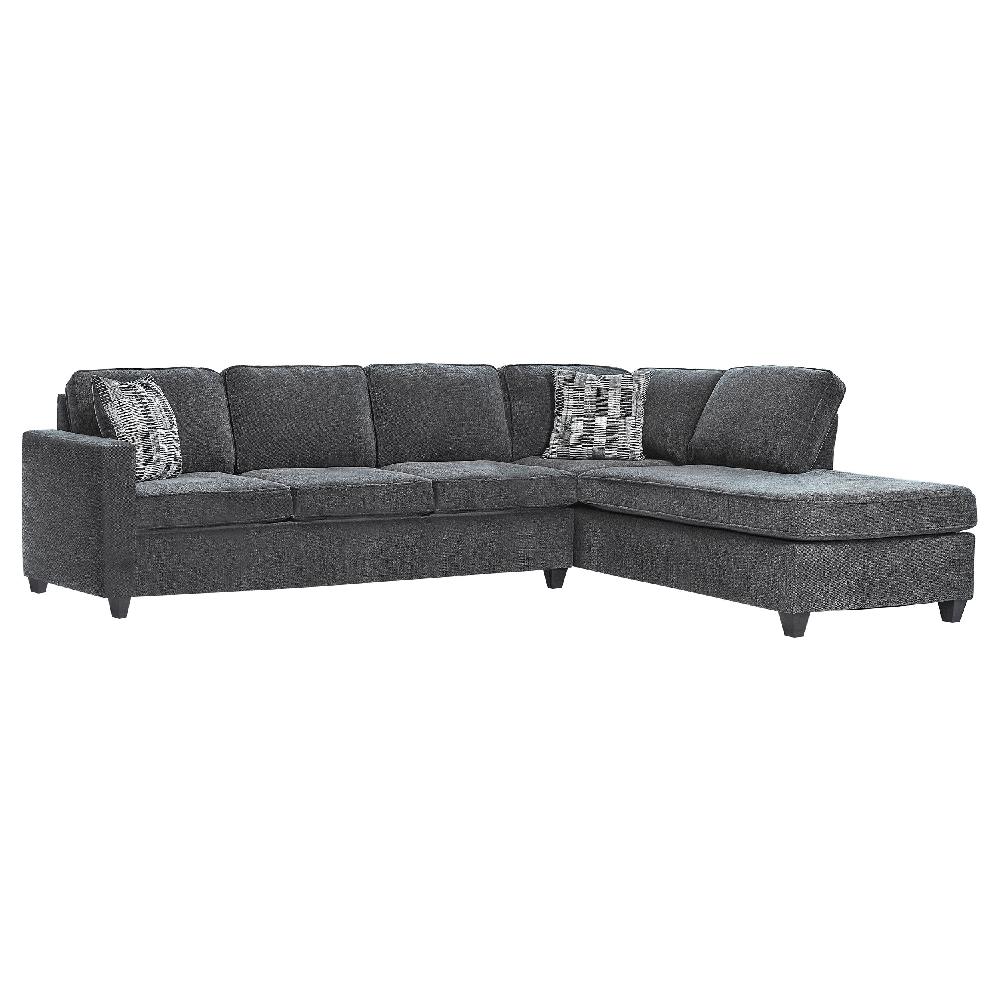 coaster Mccord Upholstered Track Arm Sectional Sofa Dark Grey