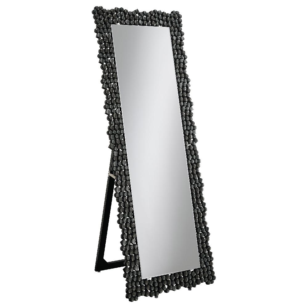 coaster Mckay 24 x 63 Inch Acrylic Frame Standing Mirror Smokey Grey