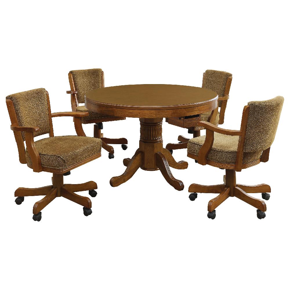 Coaster Mitchell 5-piece 3-in-1 Dining And Game Table Set Amber