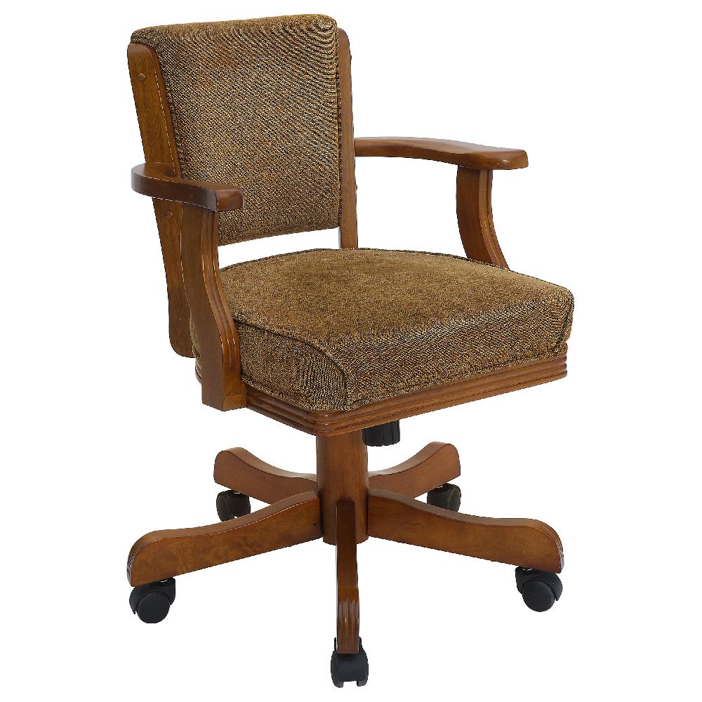 coaster Mitchell Upholstered Swivel Dining and Game Chair Amber