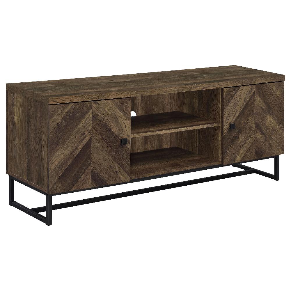 coaster Myles 2-door Engineered Wood 60-inch TV Stand Rustic Oak