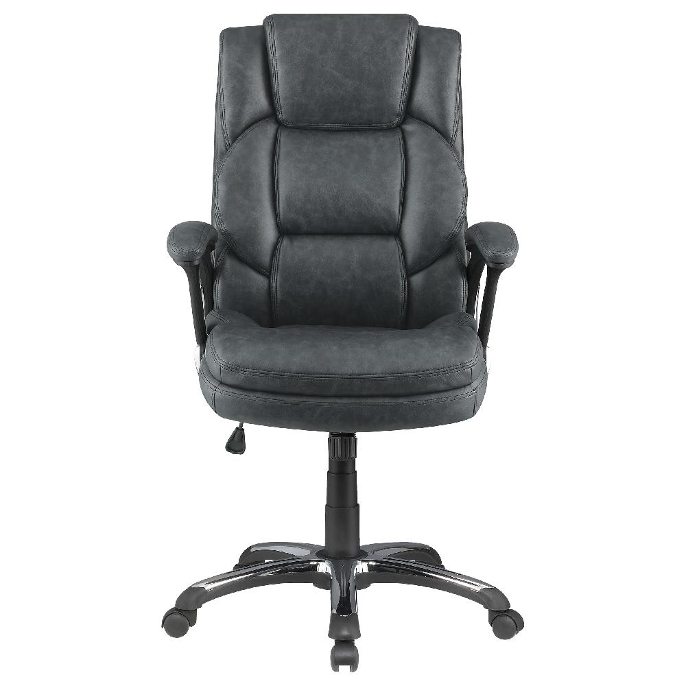 Coaster Nerris Upholstered Adjustable Home Office Desk Chair Grey