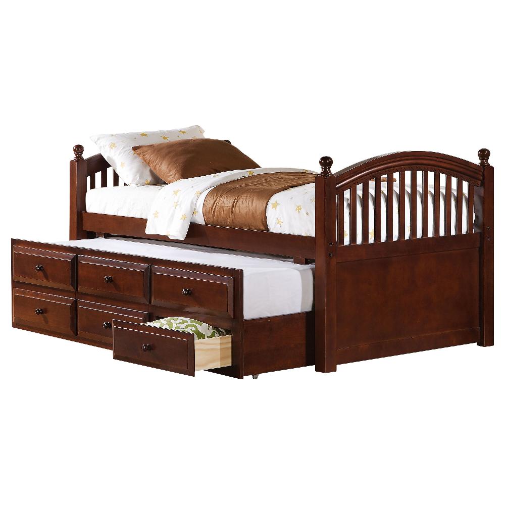 coaster Norwood 3-drawer Twin Bed with Captains Trundle Chestnut