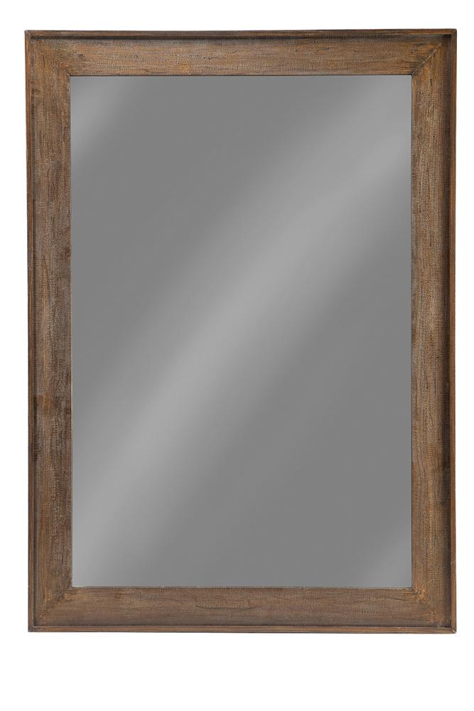 coaster Odafin 59 x 83 Inch Wood Frame Floor Mirror Distressed Brown