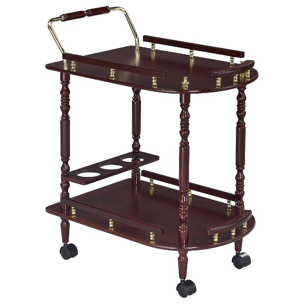 coaster Palmer 2-tier Rectangular Wood Bar Cart Merlot