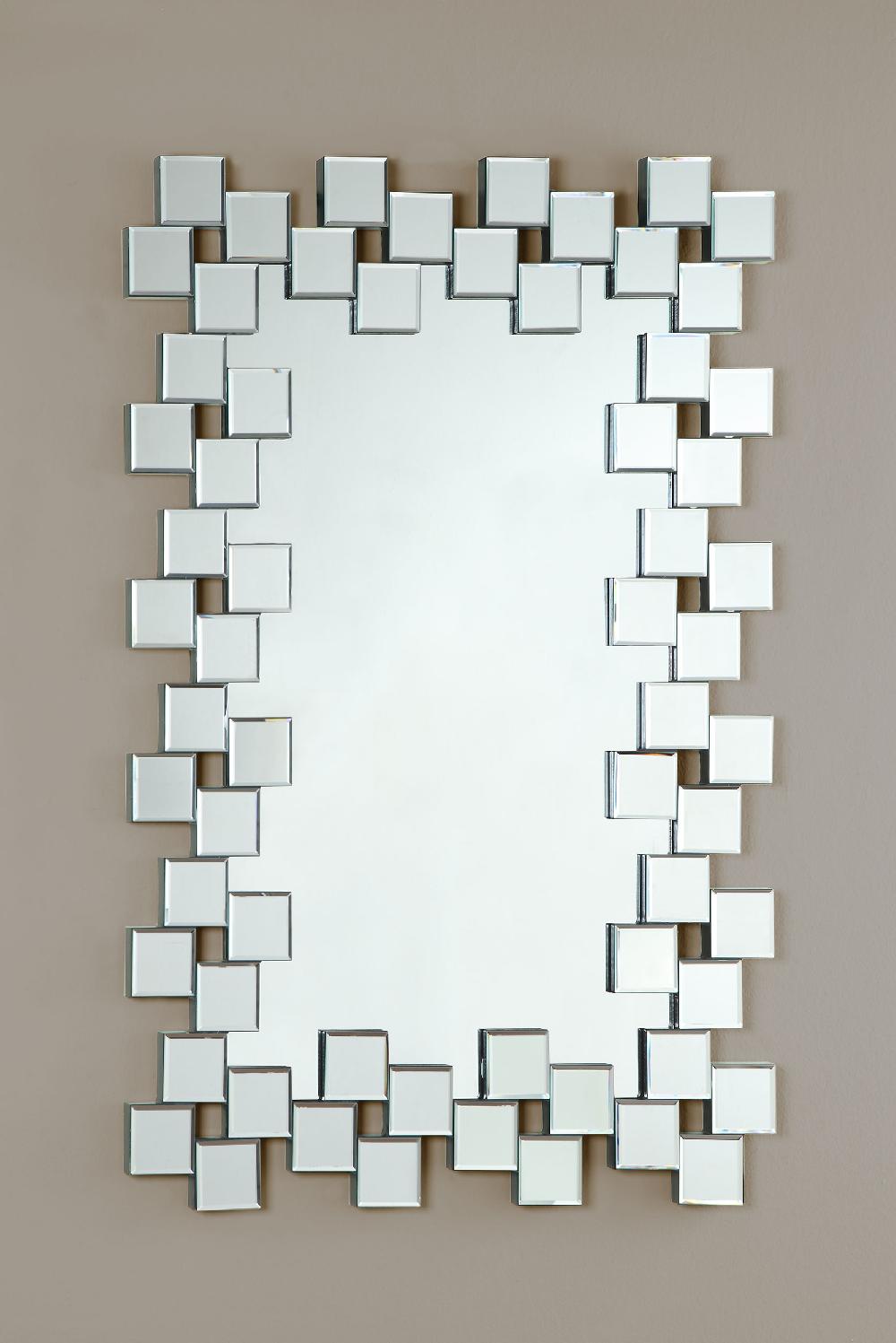 Coaster Pamela 32 X 47 Inch Rectangular Frameless Wall Mirror Silver