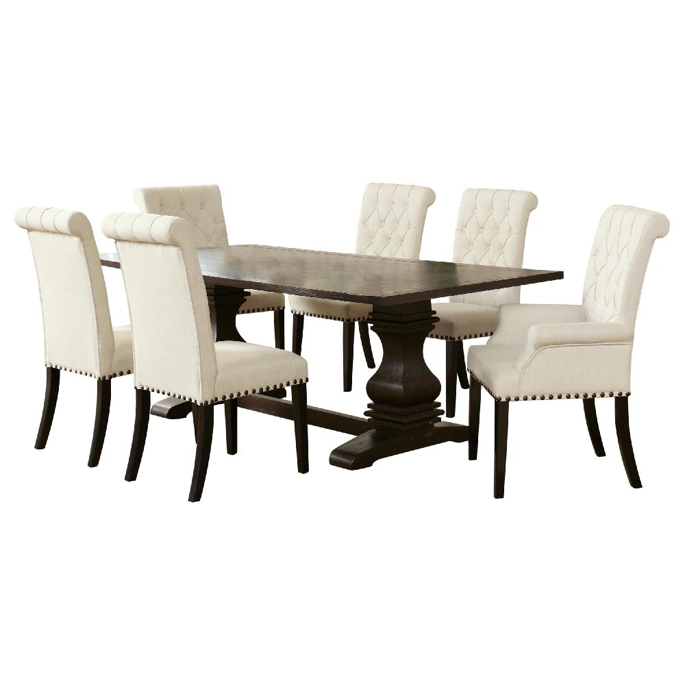 Coaster Parkins 7-piece Rectangular Dining Table Set Rustic Espresso