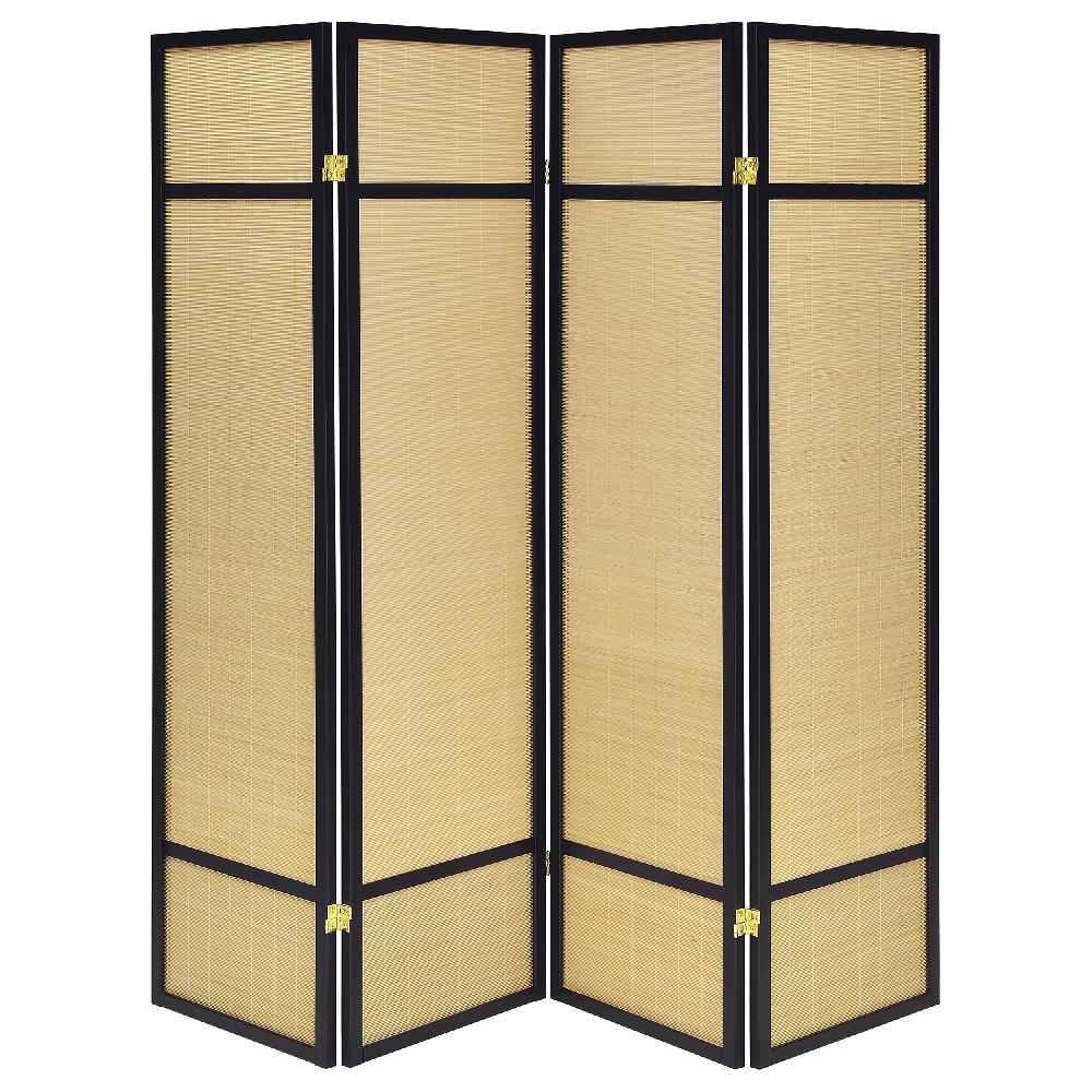 Coaster Pearce 4-panel Bamboo Room Divider Folding Screen Natural