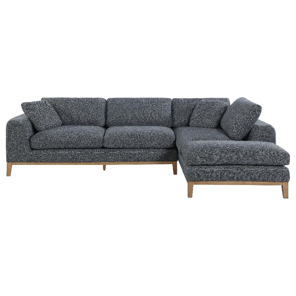 Coaster Persia Upholstered Track Arm Sectional Sofa Grey