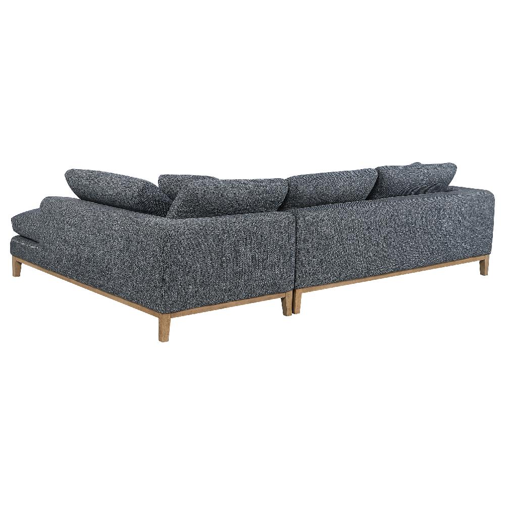 Coaster Persia Upholstered Track Arm Sectional Sofa Grey