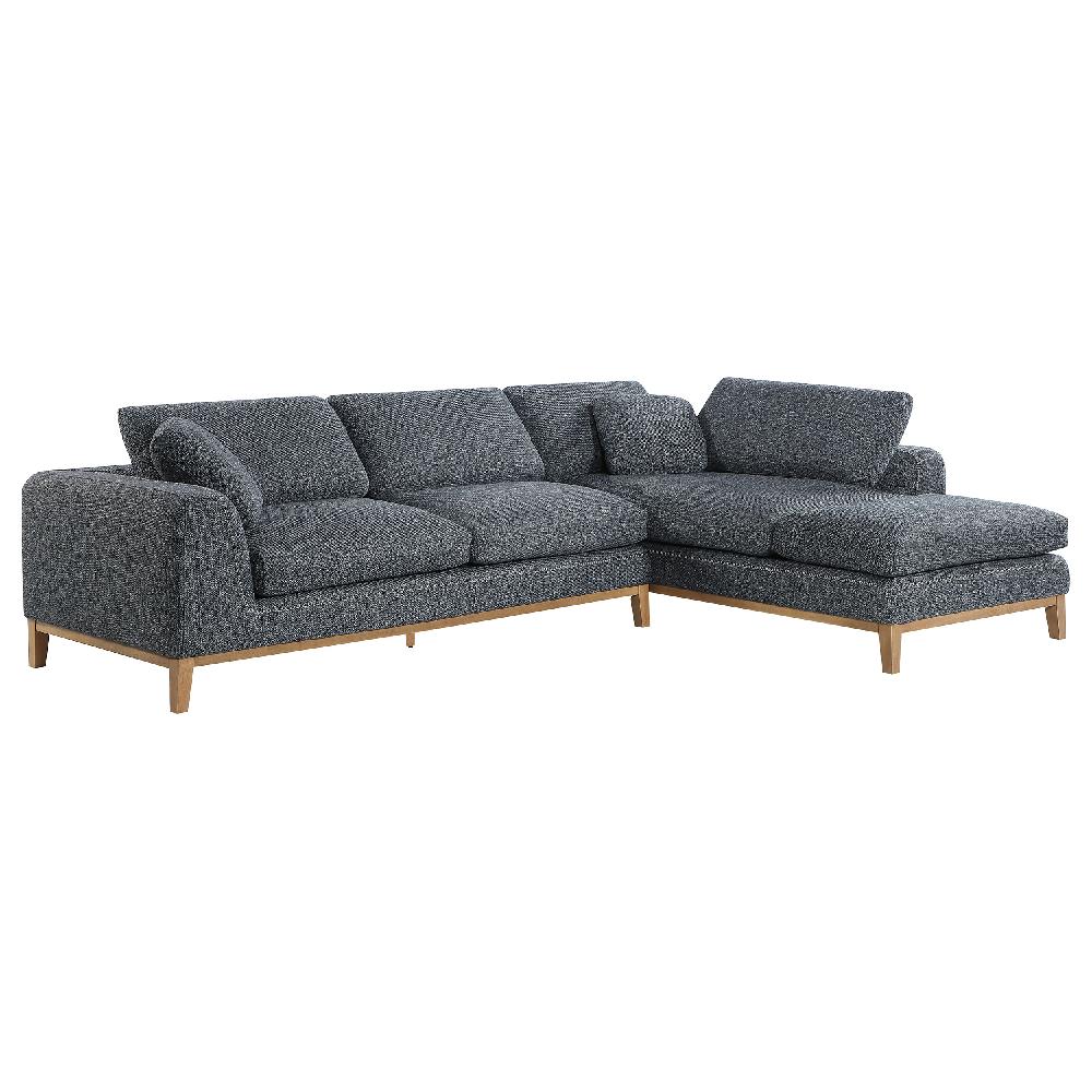 coaster Persia Upholstered Track Arm Sectional Sofa Grey