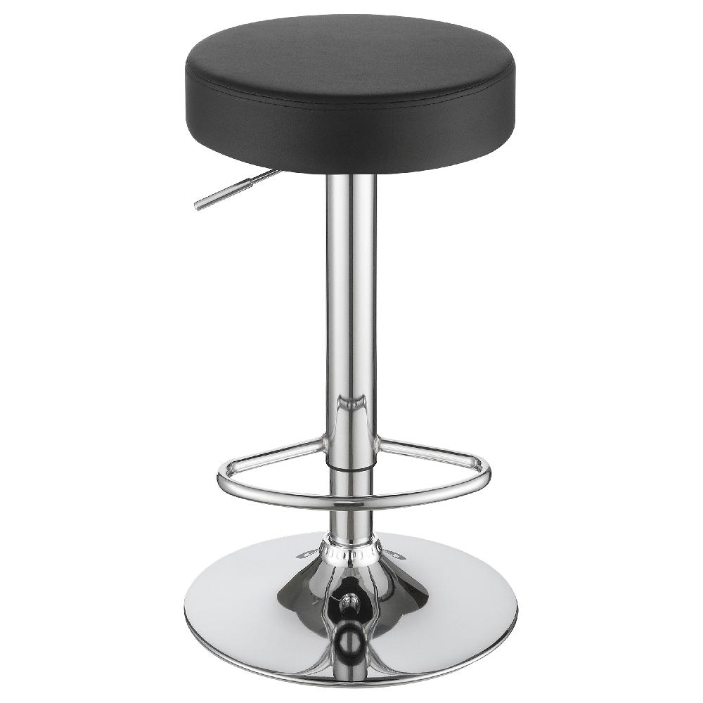 Coaster Ramses 29-inch Adjustable Bar Stool Chrome And Black
