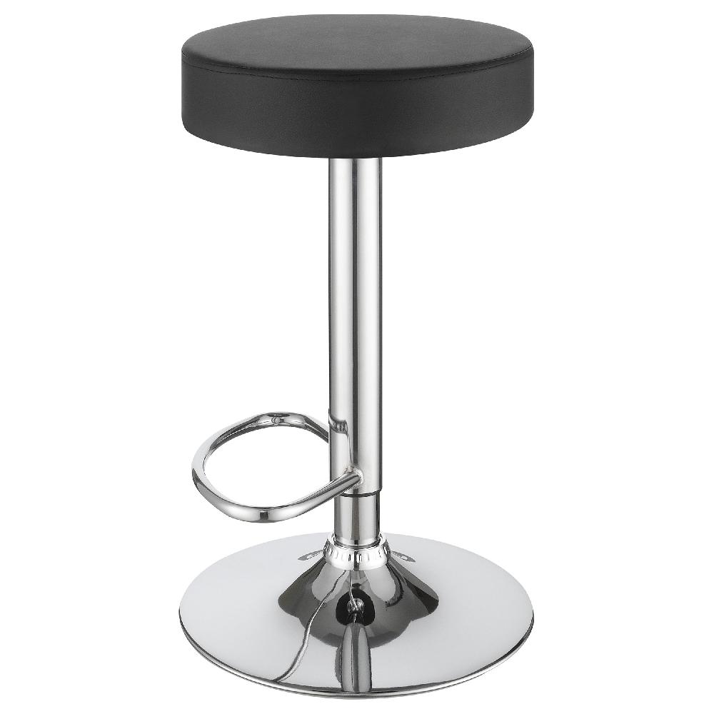 Coaster Ramses 29-inch Adjustable Bar Stool Chrome And Black