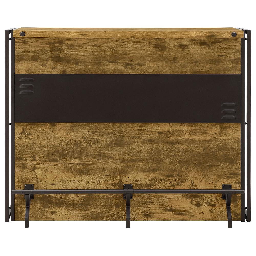 Coaster Renaldi 3-shelf Home Bar Wine Cabinet Rustic Nutmeg