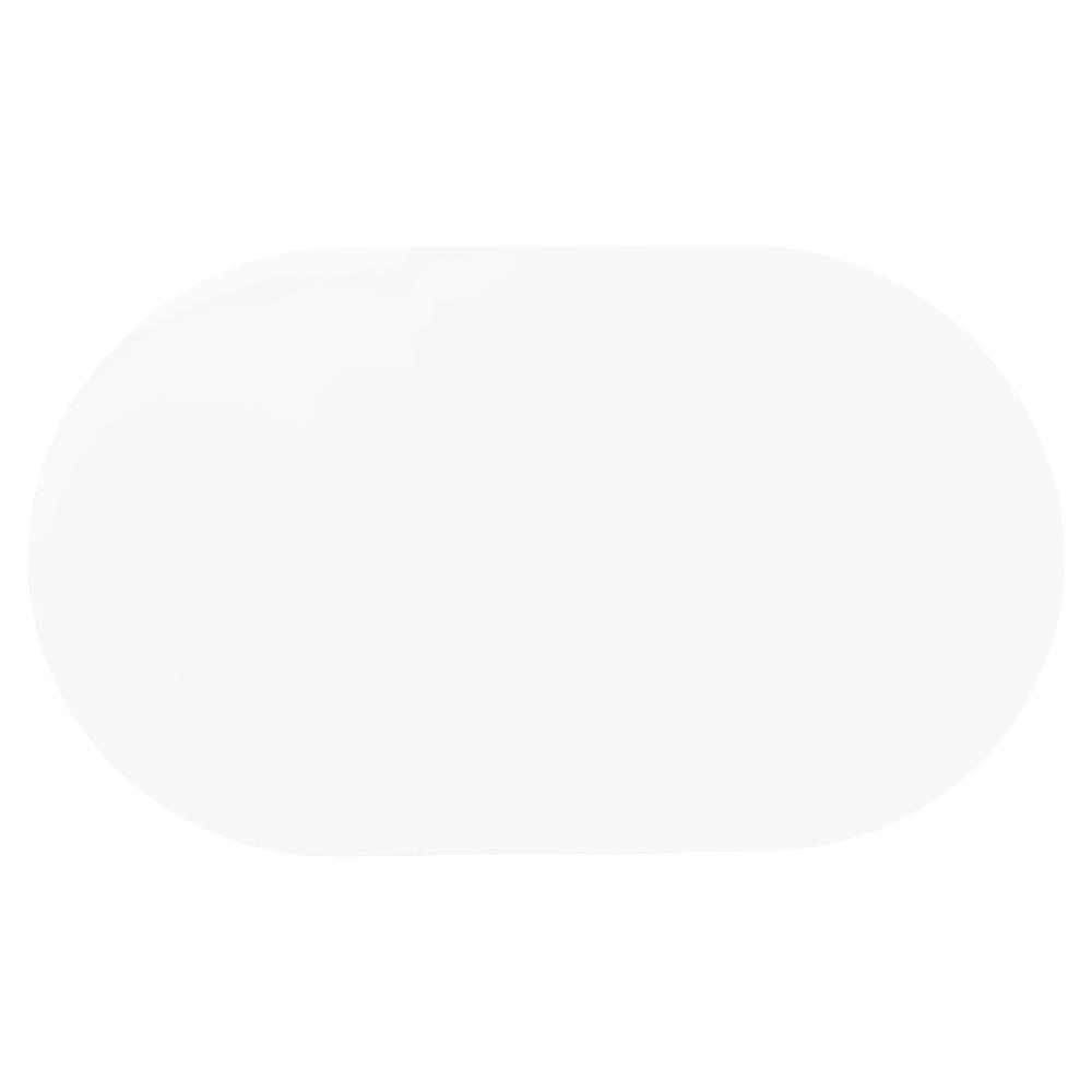 Coaster Retro Oval 60-inch Wood Top Dining Table White And Chrome