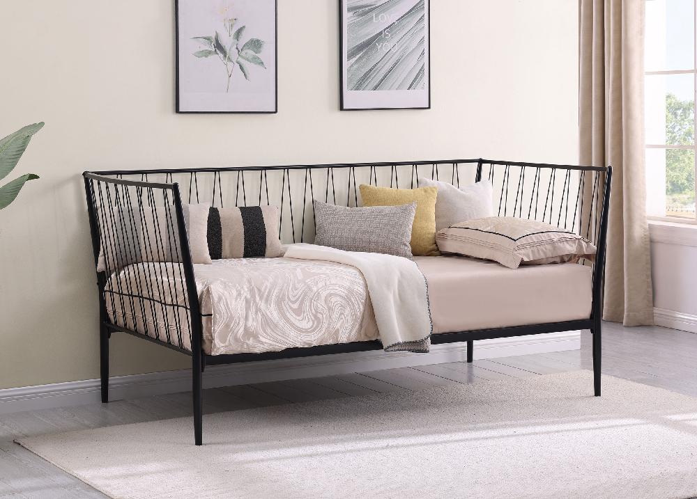 Coaster Richland Metal Twin Daybed Bed Frame Matte Black