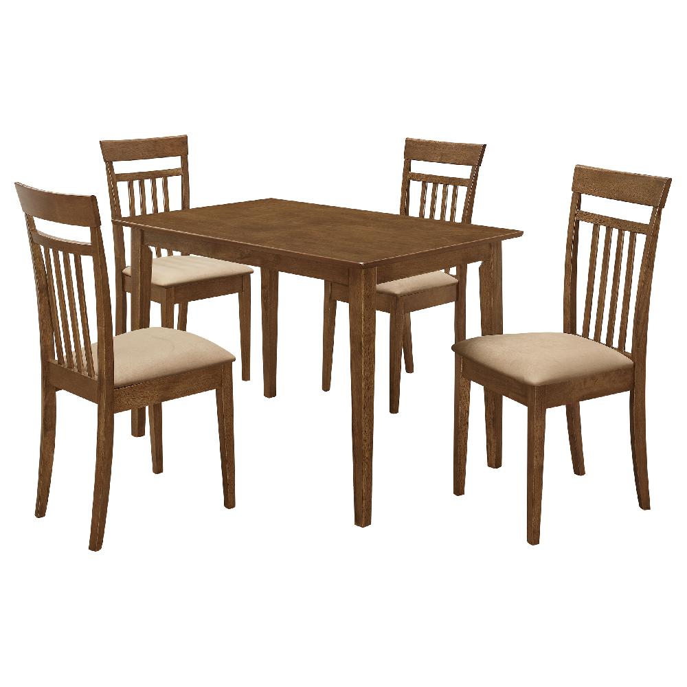Coaster Robles 5-piece Rectangular Dining Table Set Chestnut