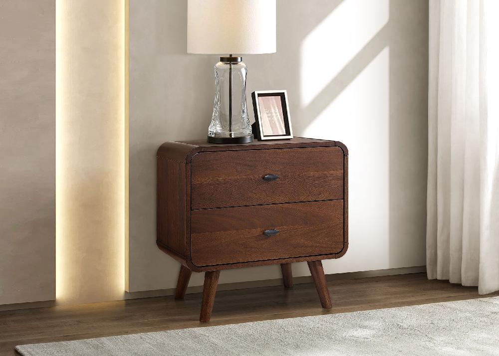 Coaster Robyn 2-drawer Nightstand Bedside Table Dark Walnut