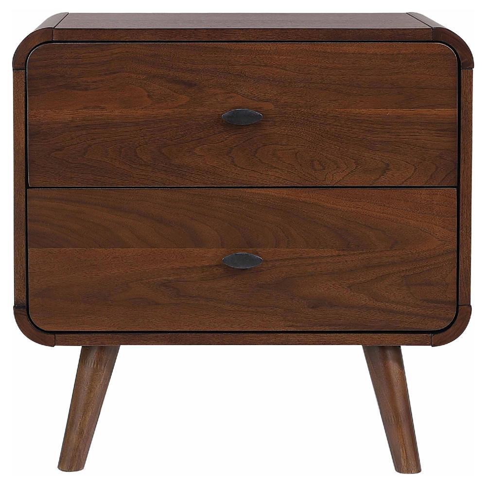 Coaster Robyn 2-drawer Nightstand Bedside Table Dark Walnut