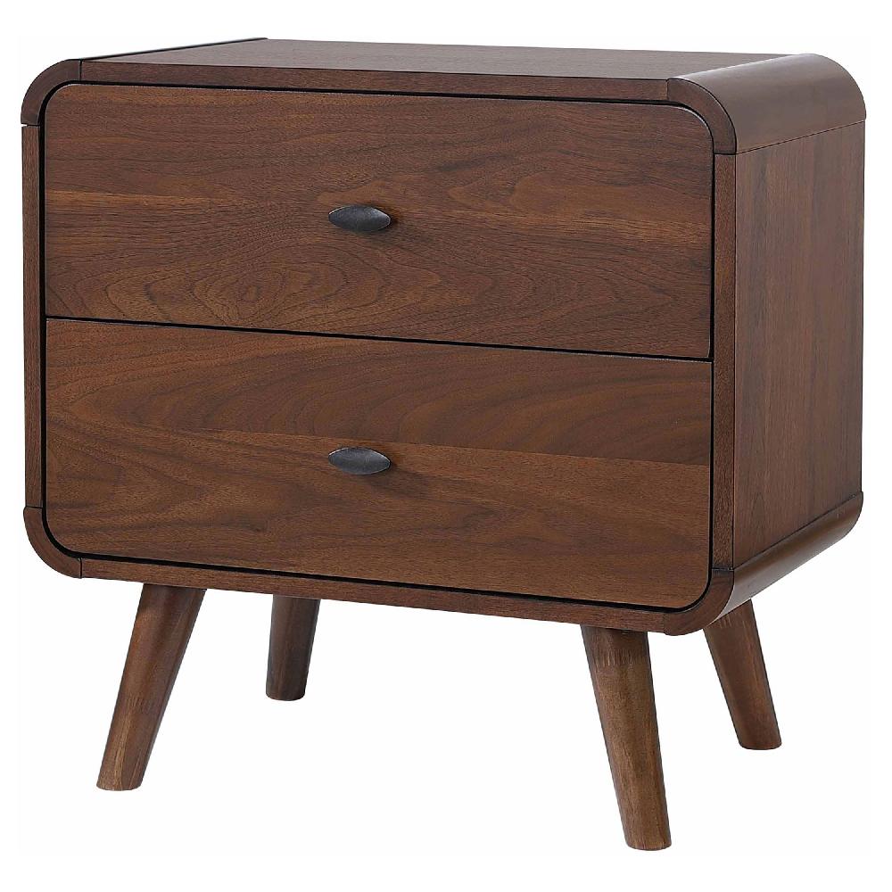 Coaster Robyn 2-drawer Nightstand Bedside Table Dark Walnut