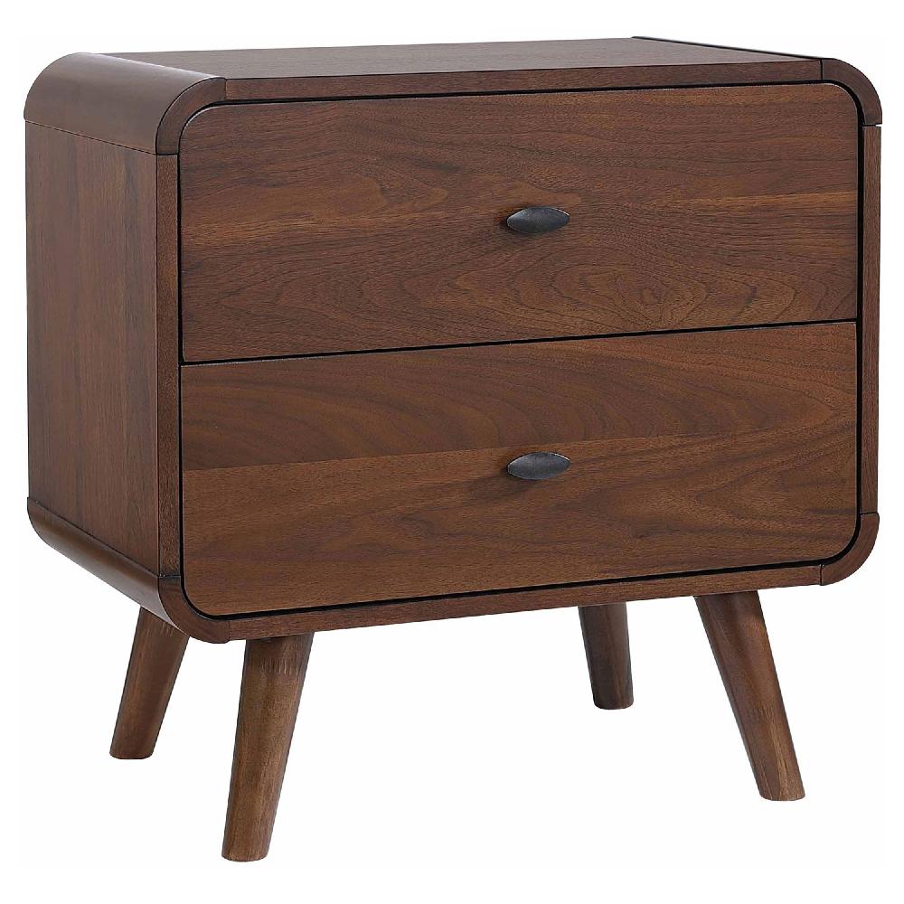 coaster Robyn 2-drawer Nightstand Bedside Table Dark Walnut