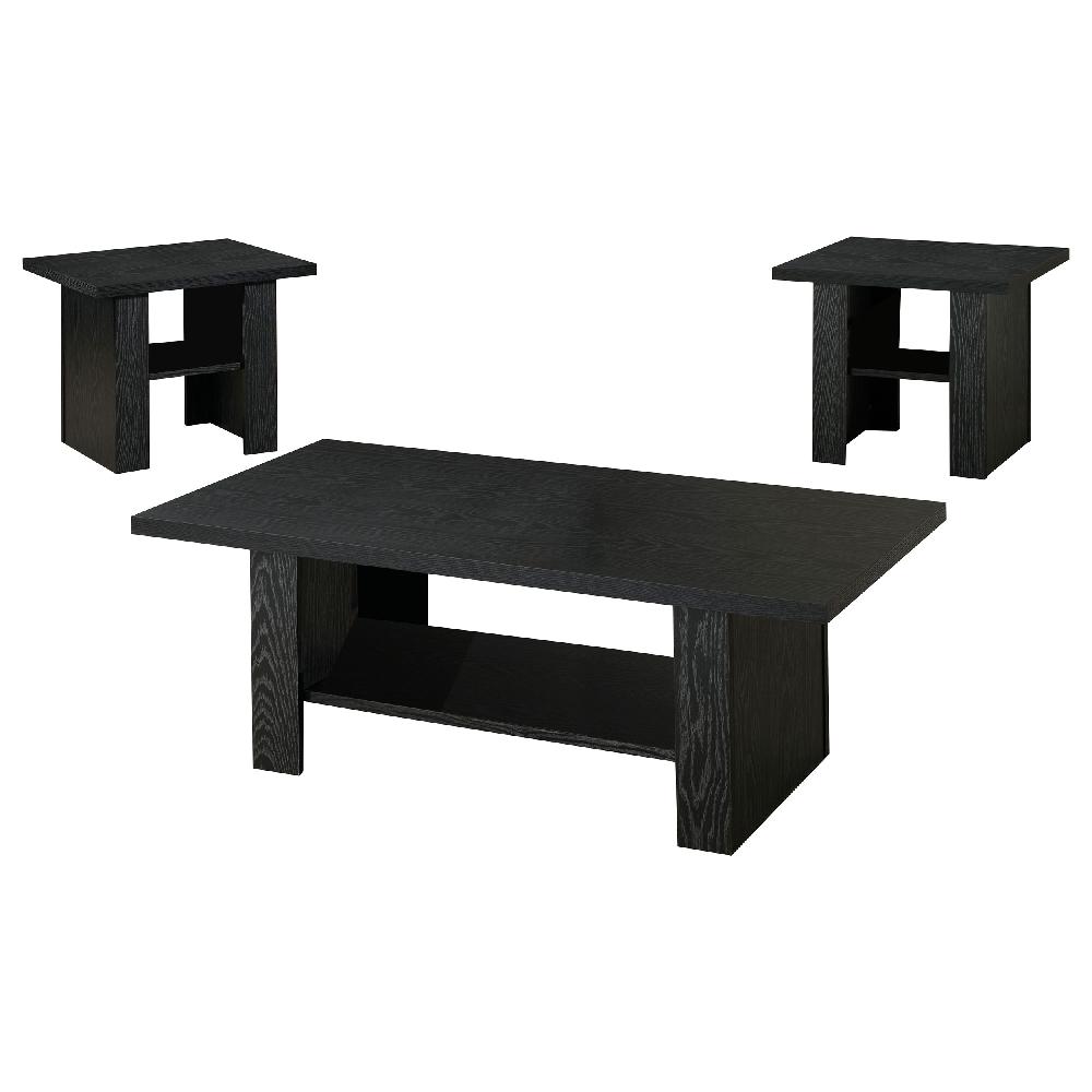Coaster Rodez 3-piece Engineered Wood Coffee Table Set Black Oak