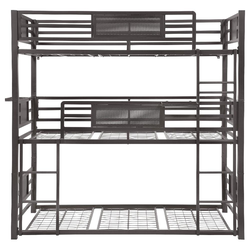 Coaster Rogen Metal Twin Triple Bunk Bed Dark Bronze