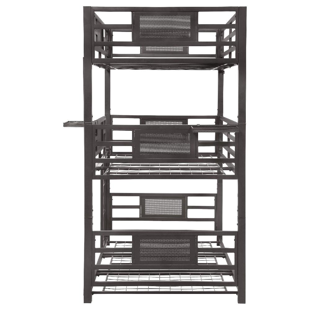 Coaster Rogen Metal Twin Triple Bunk Bed Dark Bronze