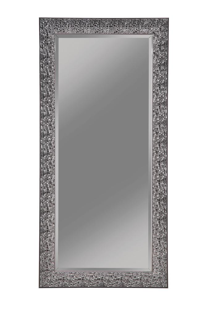 coaster Rollins 32 x 66 Inch Rectangular Floor Mirror Black