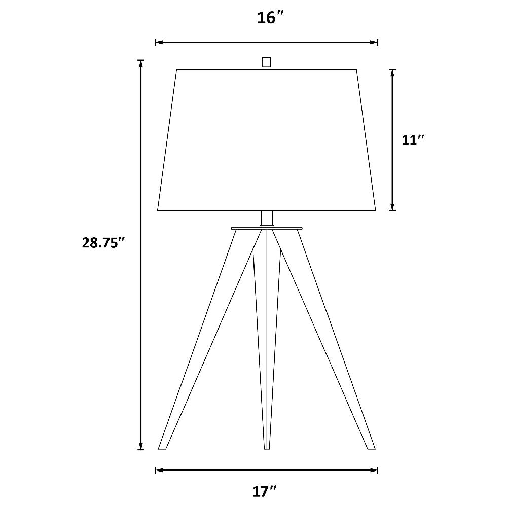 Coaster Sabat 29-inch Empire Shade Tripod Beside Table Lamp Black