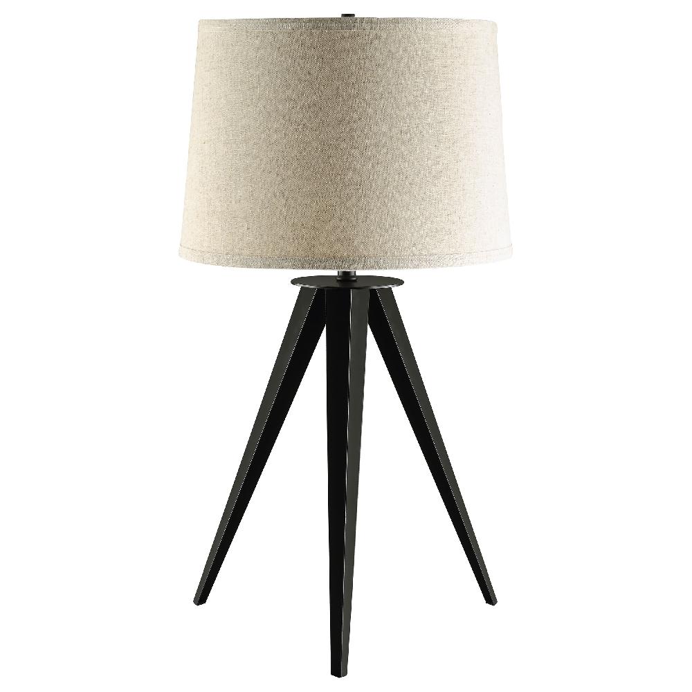 coaster Sabat 29-inch Empire Shade Tripod Beside Table Lamp Black
