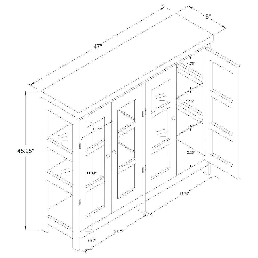 Coaster Sable 4-door Wood Accent Storage Display Cabinet Off White