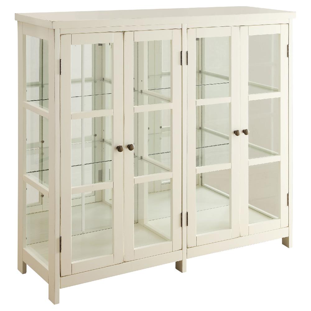 coaster Sable 4-door Wood Accent Storage Display Cabinet Off White