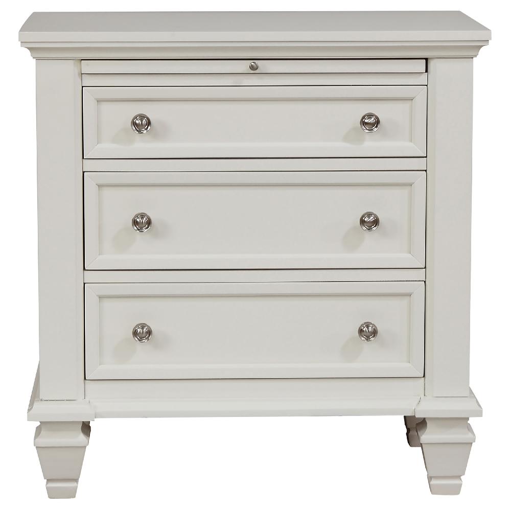 Coaster Sandy Beach 3-drawer Nightstand Cream White