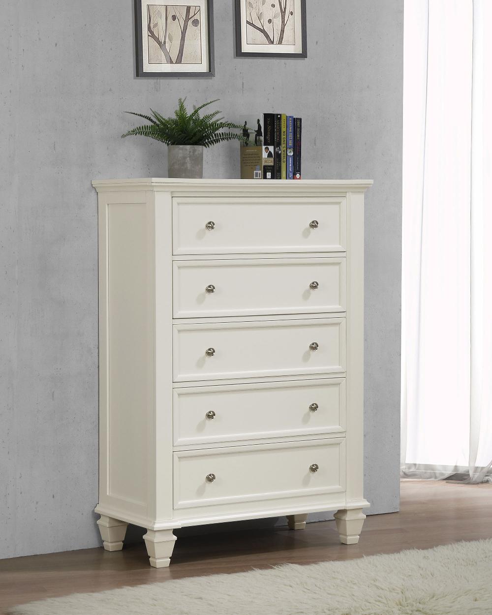 Coaster Sandy Beach 5-drawer Bedroom Chest Cream White