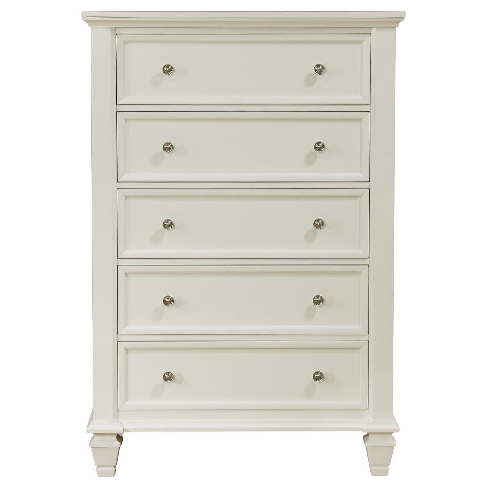 Coaster Sandy Beach 5-drawer Bedroom Chest Cream White