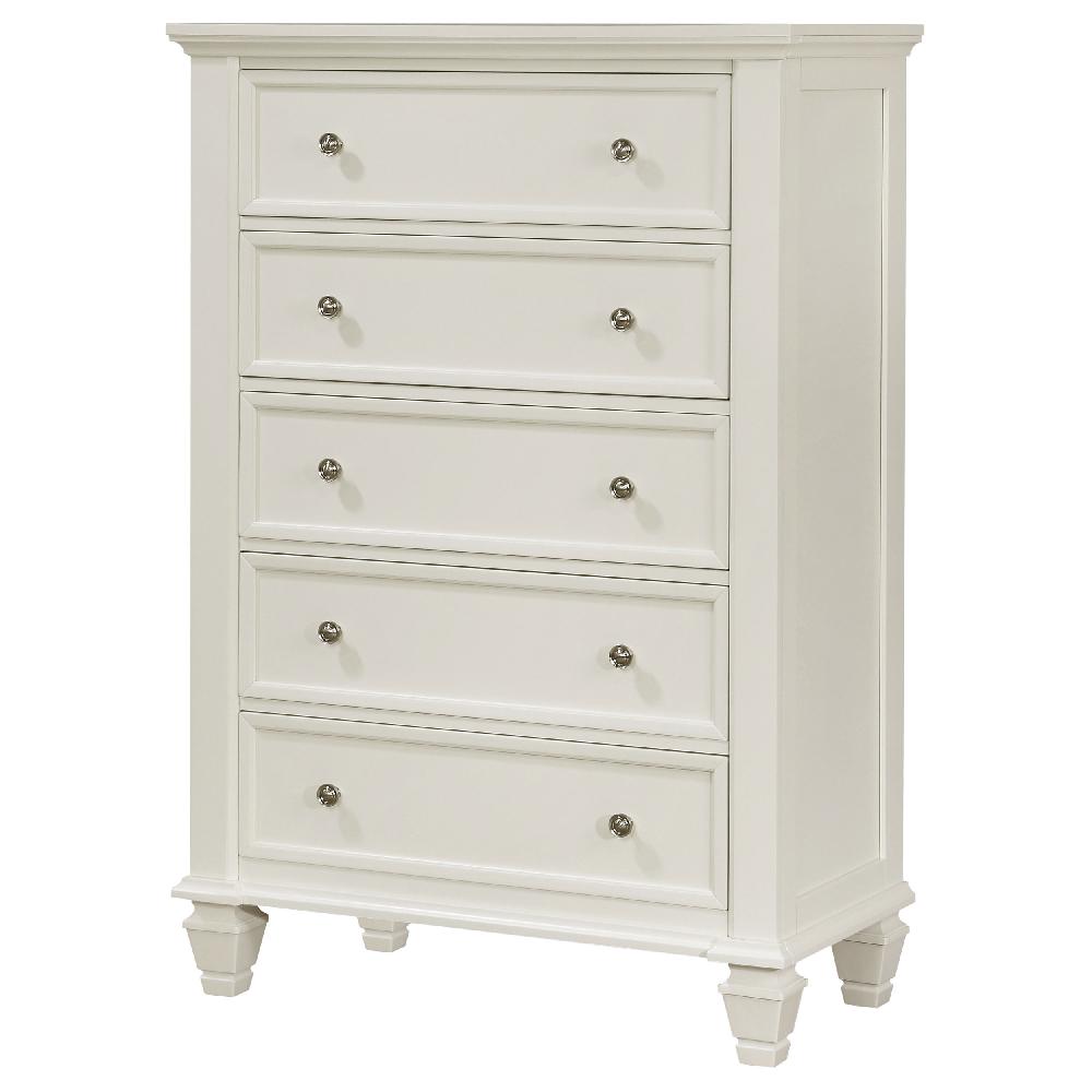 Coaster Sandy Beach 5-drawer Bedroom Chest Cream White